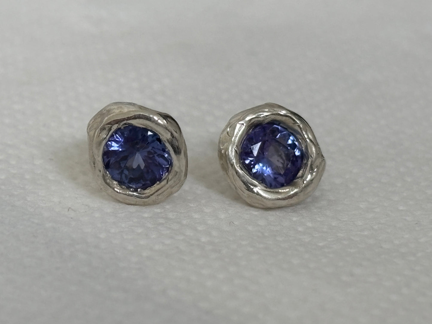 Tanzanite Organic Earrings