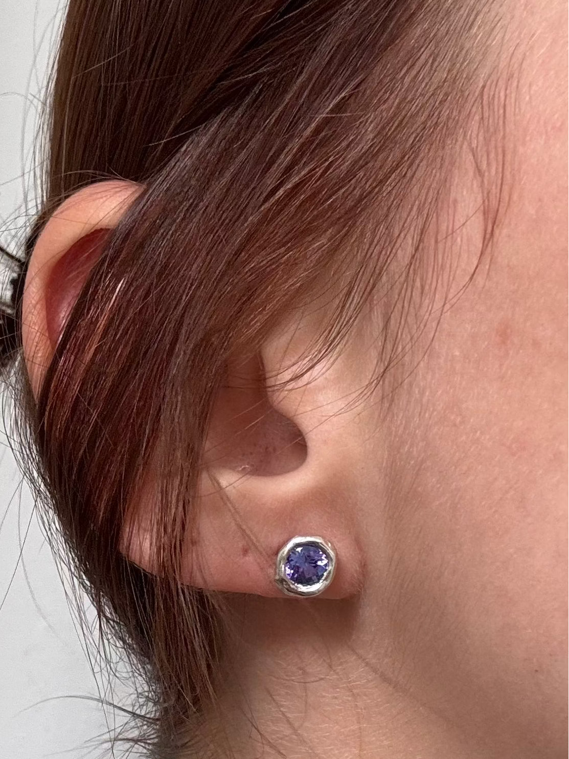 Tanzanite Organic Earrings