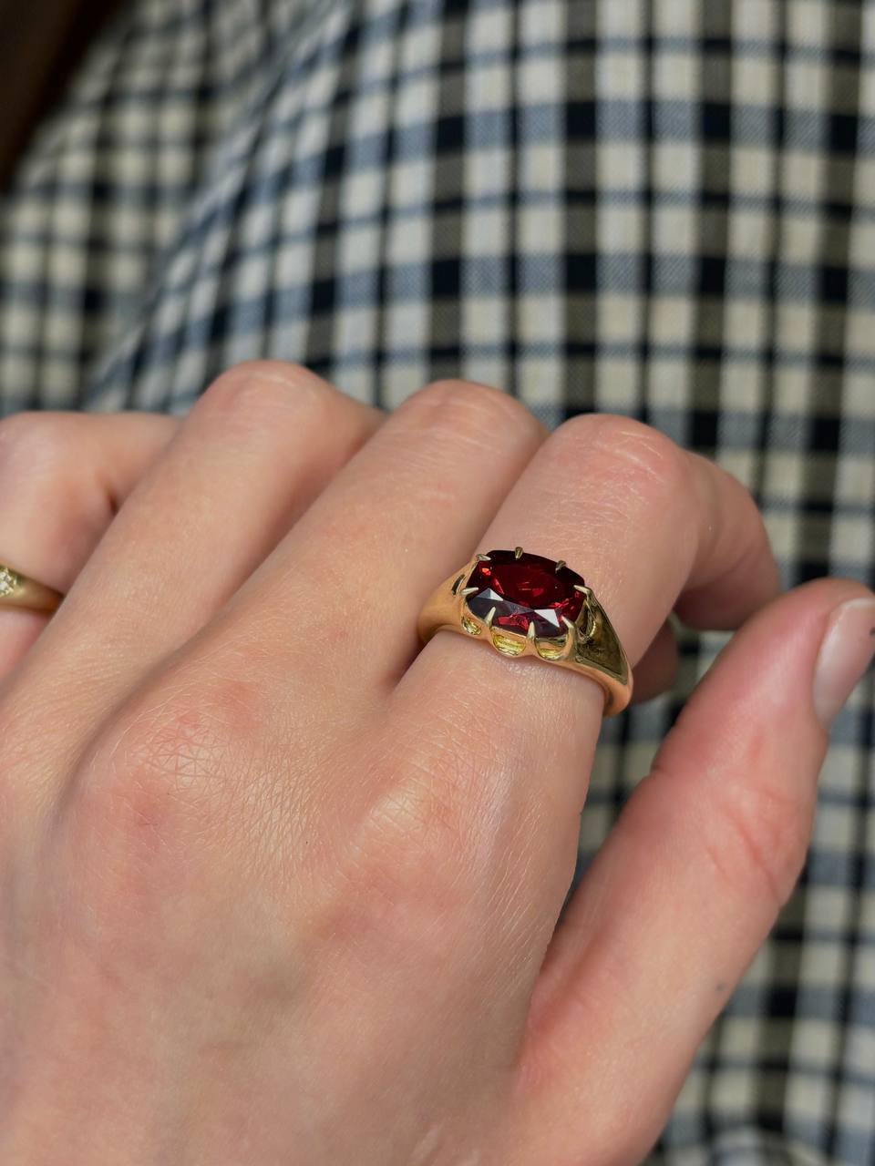 Kingdom Ring with Fine Garnet